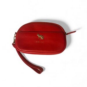 Fossil Red Leather Wristlet with Gold Accent❤️❤️